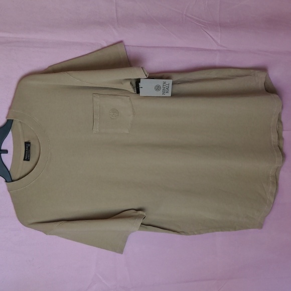 Ninth Hall Fundamentals Zumiez Round Hem Oversized Neutral Tan Pocket Tee Large - Picture 1 of 6